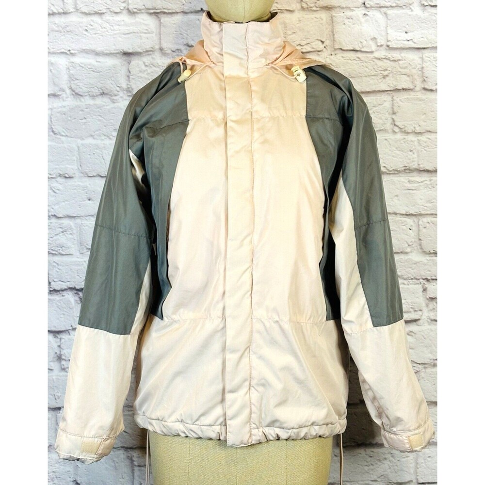Steve & Barry's Girls Jacket Coat Midweight Pink Gray Hood Zip Pockets‎ Sz 18-20
